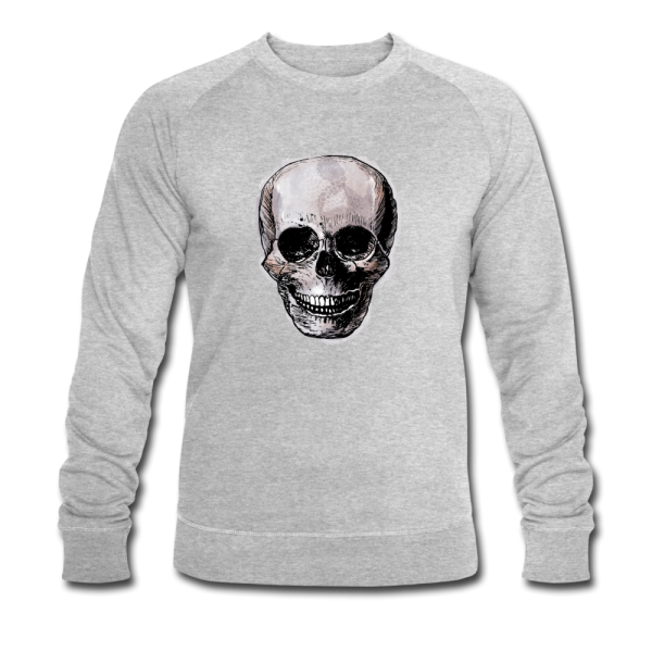 Männer Bio-Sweatshirt -  Totenkopf in Tinte  Zu verkaufen