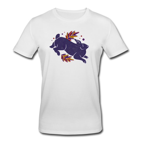 Männer Bio-T-Shirt von Stanley & Stella -  Hase im Laub  Im Angebot