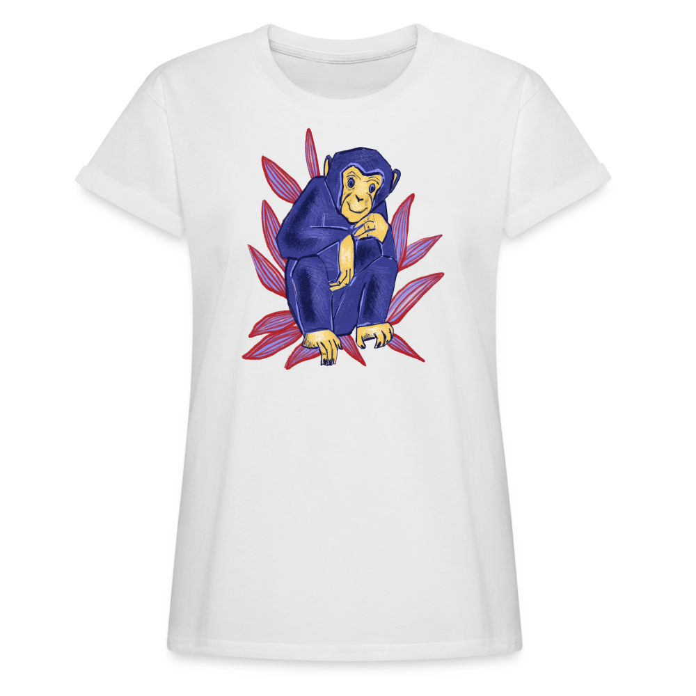 Frauen Oversize T-Shirt – “Blauer Affe” Rabatt