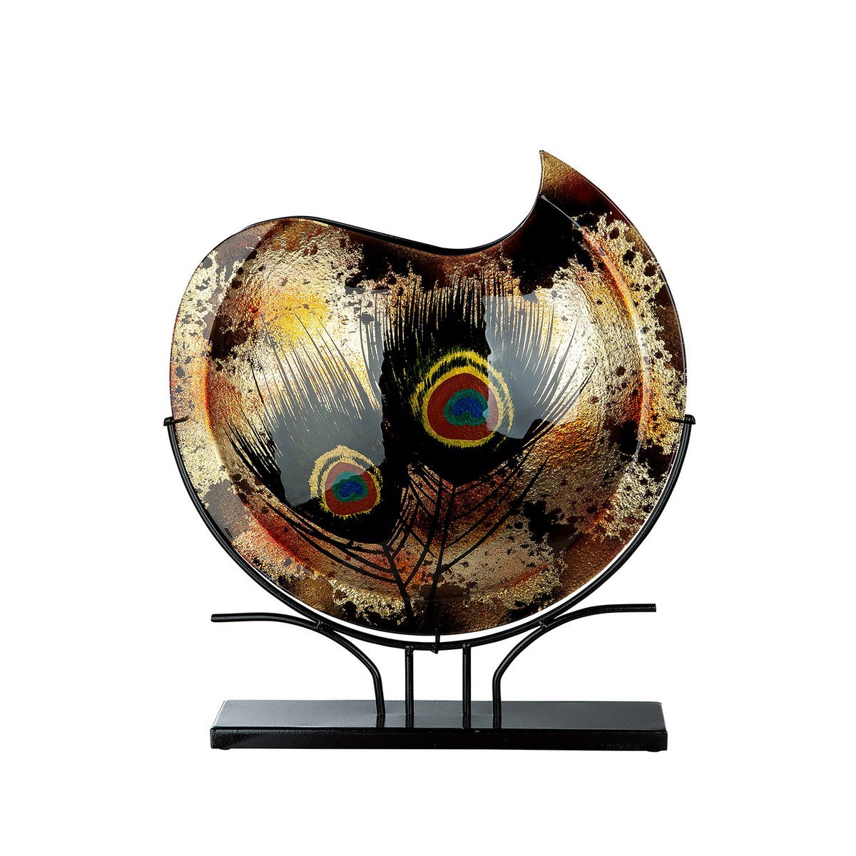 Glasart runde Dekovase Peacock Angebot