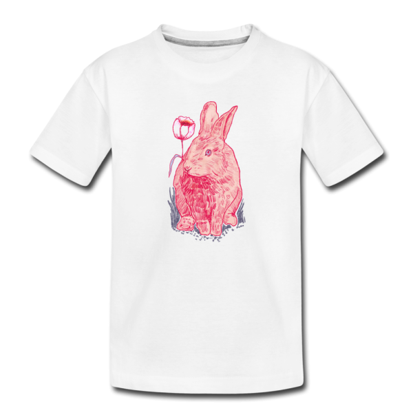 Kinder Premium Bio T-Shirt -  Rosa Kaninchen  Im Angebot