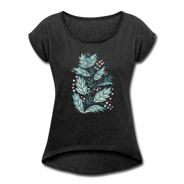 Women s T-Shirt with rolled up sleeves -  Frühling Floral  Jetzt online – Bild 3